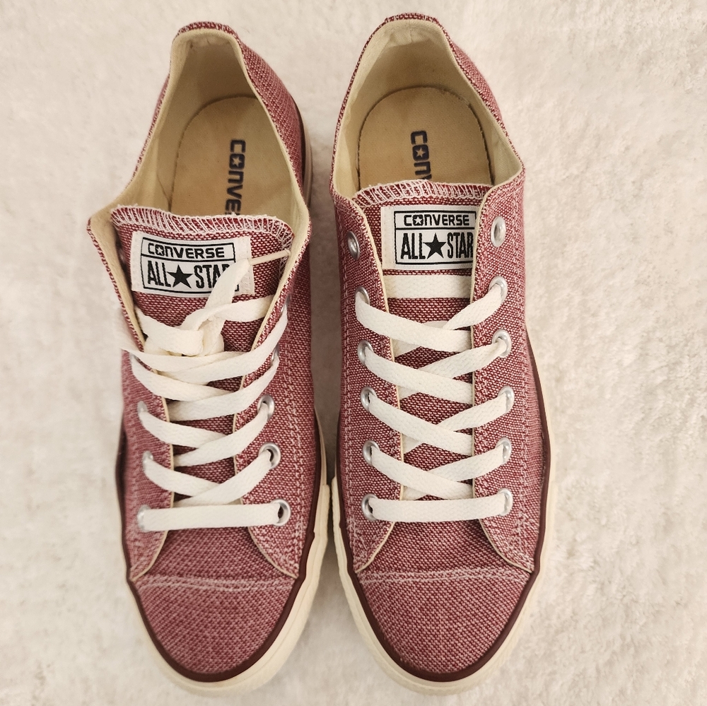 NWOT Converse All Star Red Low Top Unisex Sneakers, Men's Sz 9.5, Women's Sz 7.5